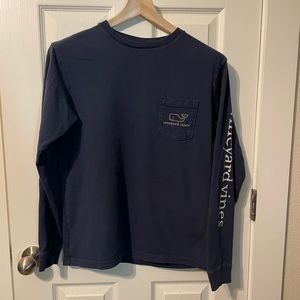 Vineyard Vines navy long sleeve pocket tee sz XS